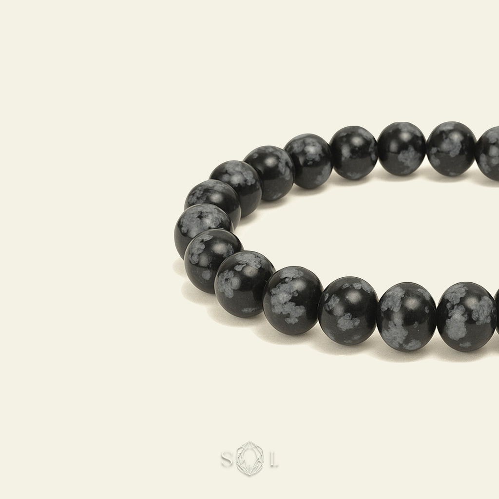 Snowflake Obsidian Bracelet